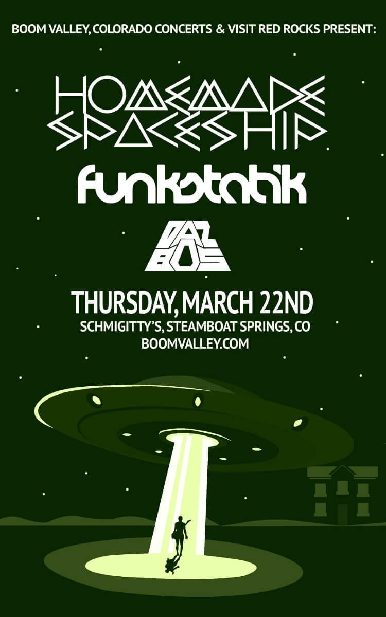 Homemade Spaceship Concert Poster